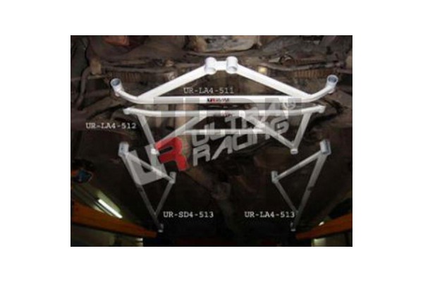 Ultra Racing 4 Point Front Subframe Brace Subaru Impreza GT GC8 / WRX STI 01-07 
